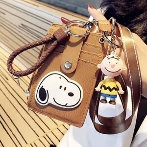 Peanuts Snoopy & Friends Cardholder ID Holder Lanyard Wallet Keychain